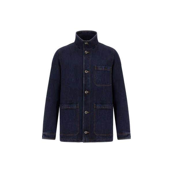 Herno Denim Jacket in Navy Blue | Men's Jackets | Luxury Shoes 