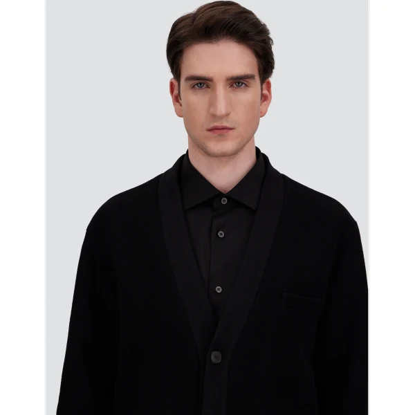 Herno Double Wool Twill Jacket in Black | Men's Jackets | Luxury Shoes 