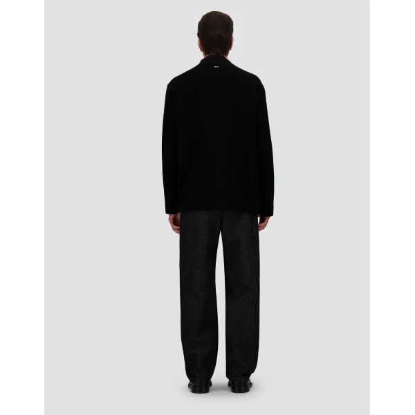 Herno Double Wool Twill Jacket in Black | Men's Jackets | Luxury Shoes 