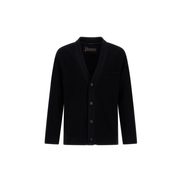 Herno Double Wool Twill Jacket in Black | Men's Jackets | Luxury Shoes 