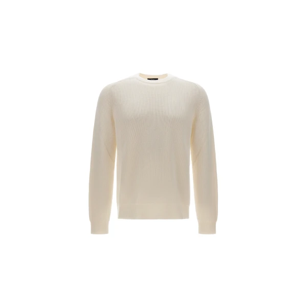 Herno Dry Cotton Knit Sweater in Natural | Men's Knitwear | Luxury Shoes 