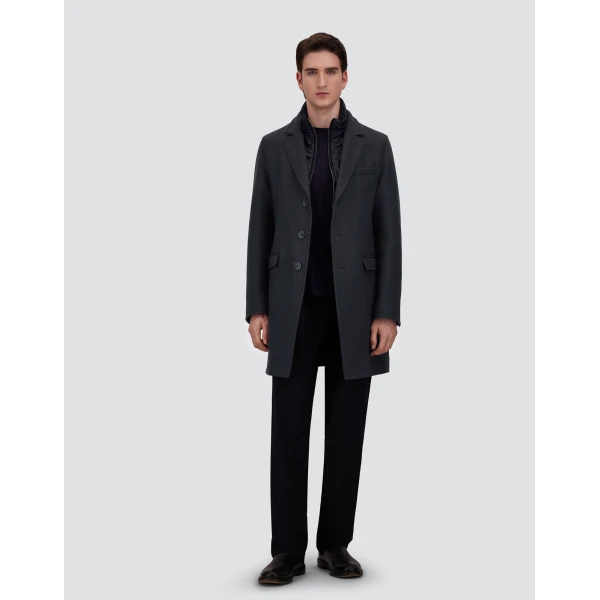 Herno Ecowool and Nylon Ultralight Coat in Navy Blue | Men's Coats | Luxury Shoes 