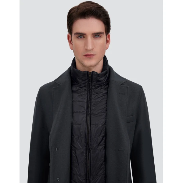 Herno Ecowool and Nylon Ultralight Coat in Navy Blue | Men's Coats | Luxury Shoes 