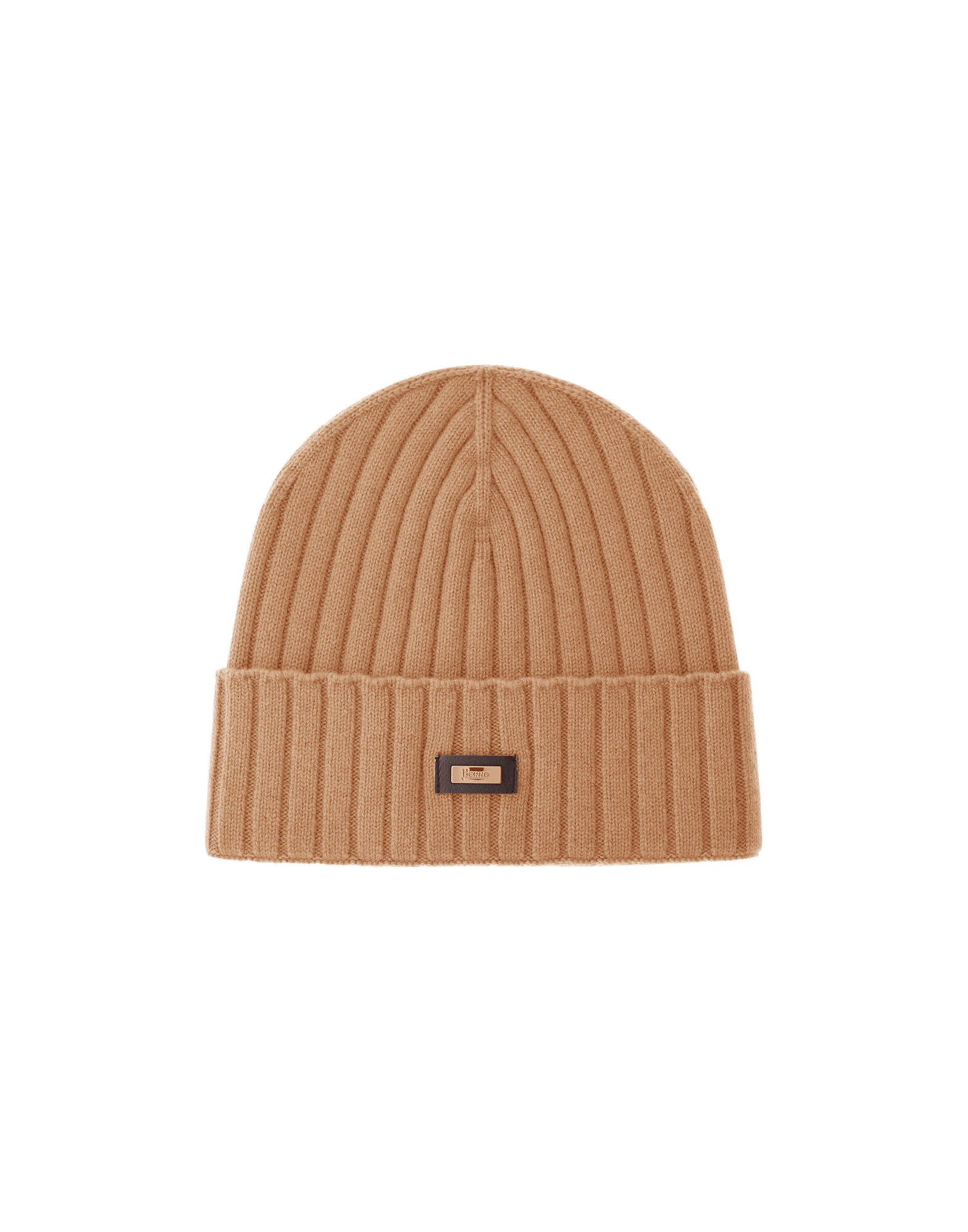 Herno English Rib Cashmere Beanie in Camel Herno English Rib Cashmere Beanie in Camel | Men's Hats | Luxury Shoes