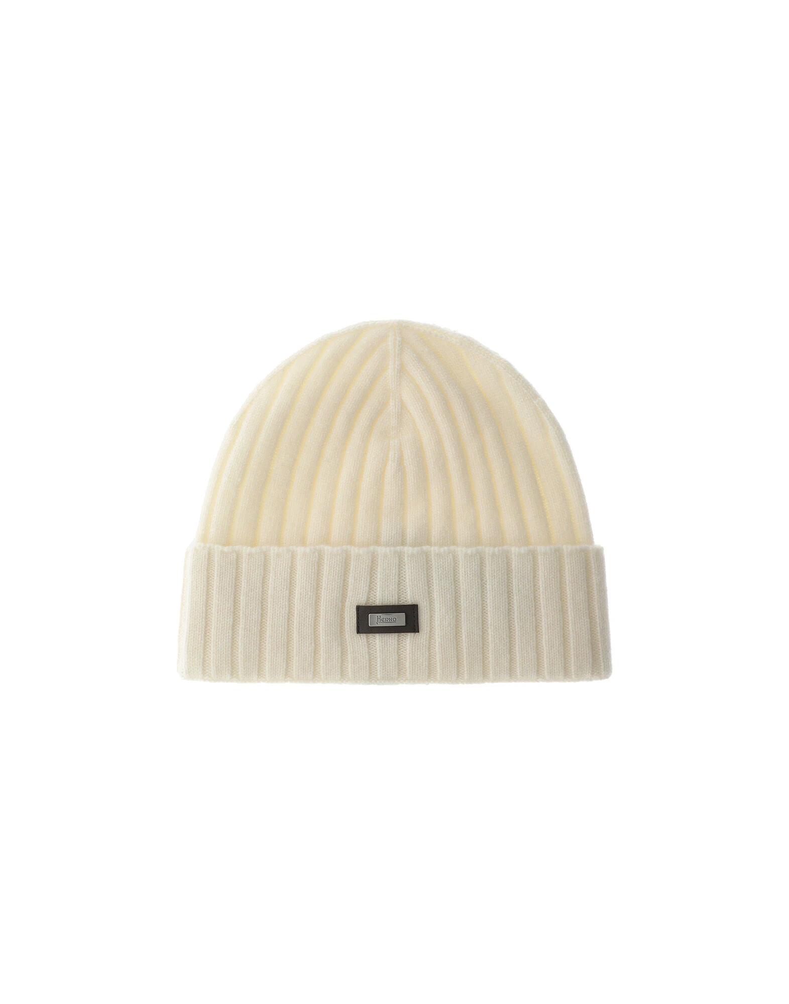 Herno English Rib Cashmere Beanie in Ivory Herno English Rib Cashmere Beanie in Ivory | Men's Hats | Luxury Shoes