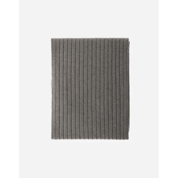 Herno Fisherman's Rib Cashmere Scarf in Light Taupe | Men's Scarves | Luxury Shoes 