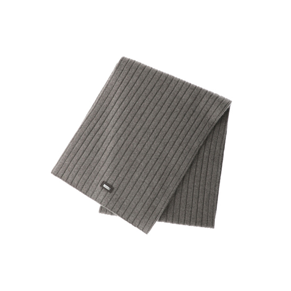 Herno Fisherman's Rib Cashmere Scarf in Light Taupe | Men's Scarves | Luxury Shoes 