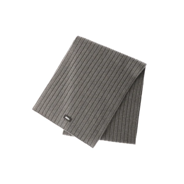 Herno Fisherman's Rib Cashmere Scarf in Light Taupe | Men's Scarves | Luxury Shoes 