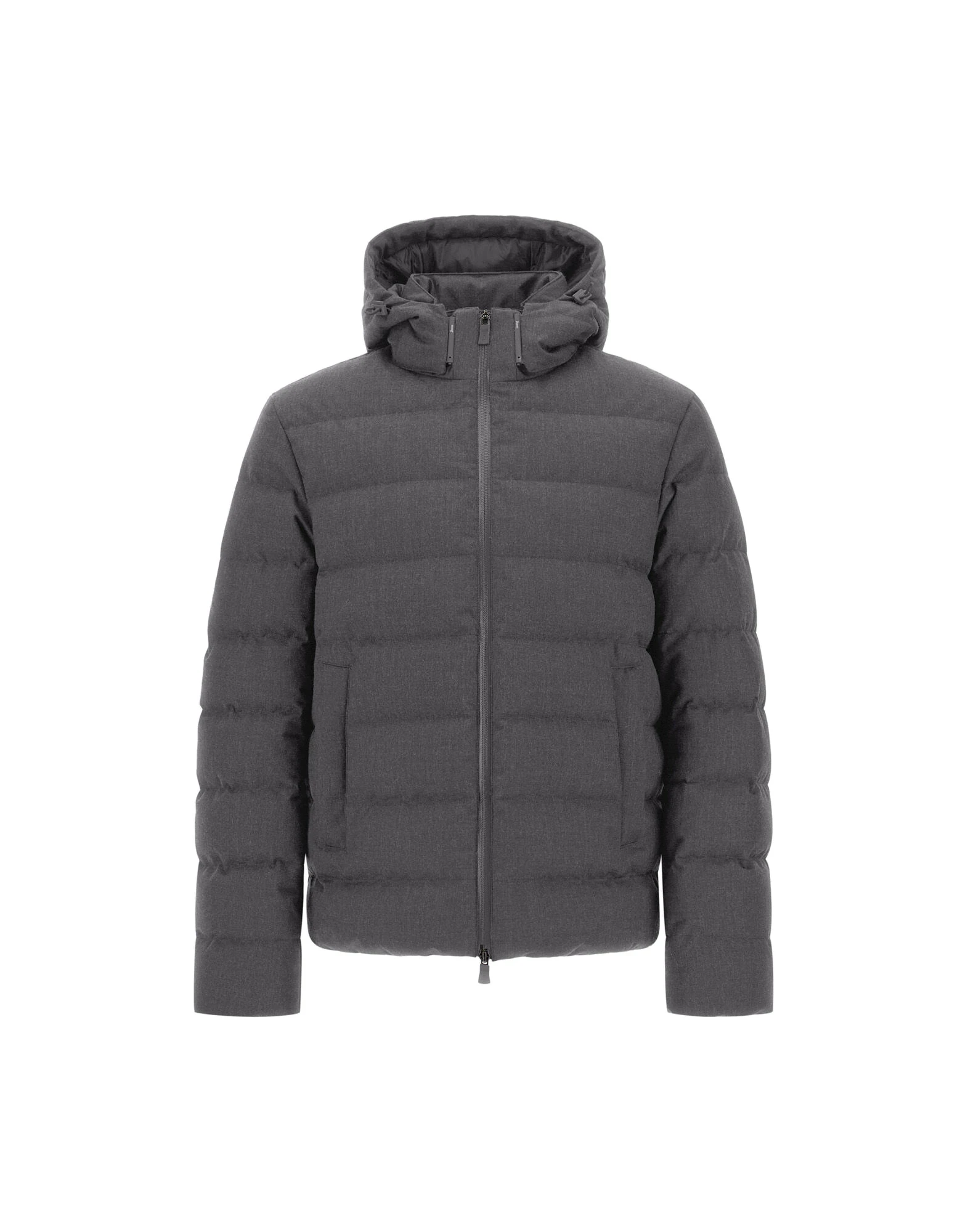 Herno Flannel Jacket with Water-Repellent Coating in Iron Herno Flannel Jacket with Water-Repellent Coating in Iron | Men's Coats | Luxury Shoes