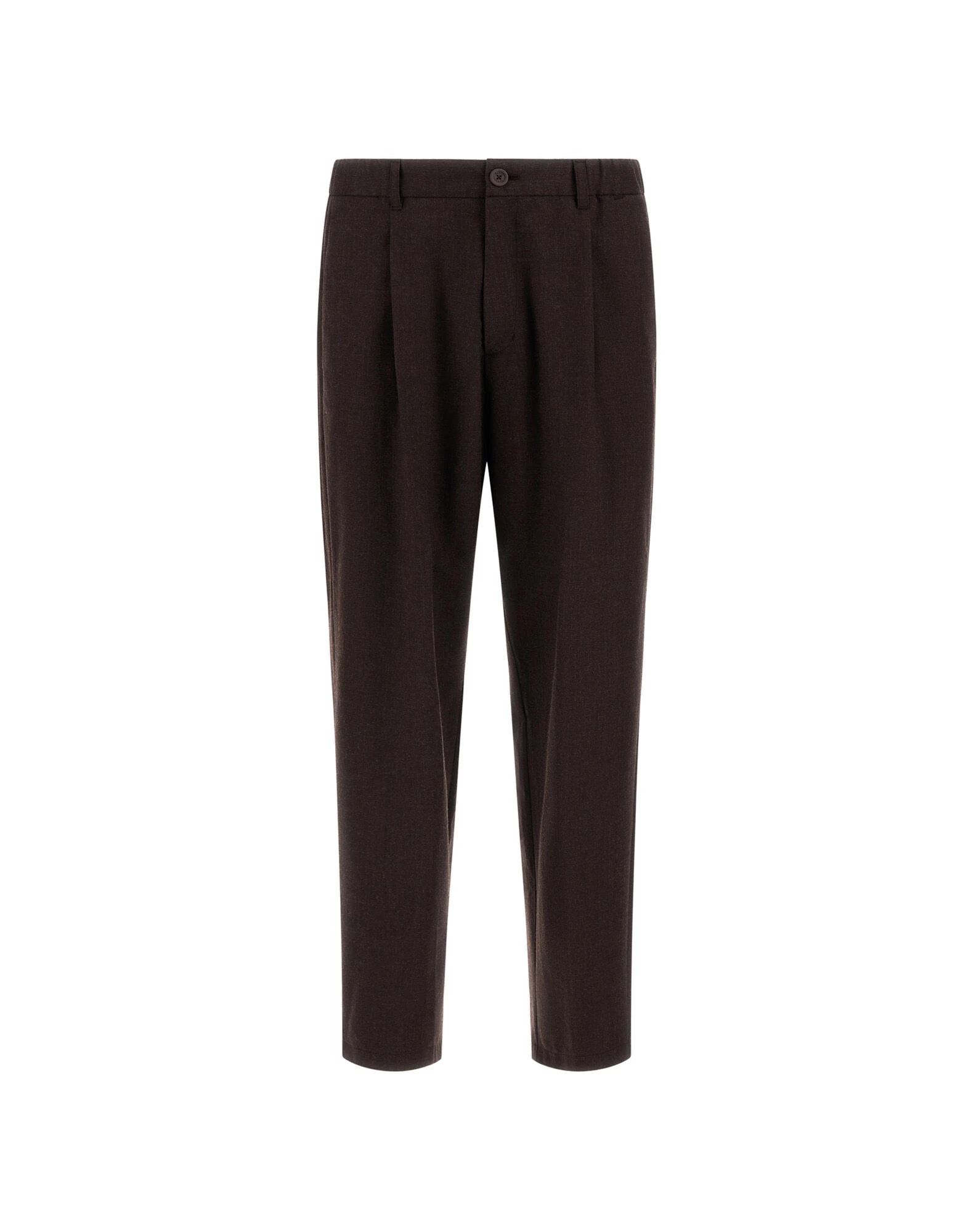 Herno Flannel Trousers with Water-Repellent Coating in Dark Brown Herno Flannel Trousers with Water-Repellent Coating in Dark Brown | Men's Trousers | Luxury Shoes
