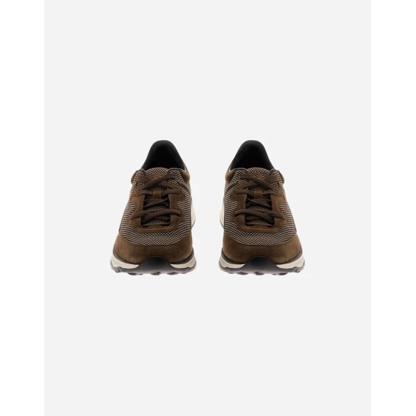 Herno Green Maggiore Trainers in Suede and Mesh | Men's Sneakers | Luxury Shoes 