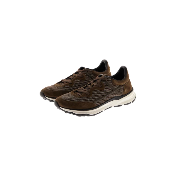 Herno Green Maggiore Trainers in Suede and Mesh