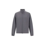 Herno Grey Bomber Jacket in Cool Stretch Wool | Men's Jackets | Luxury Shoes 