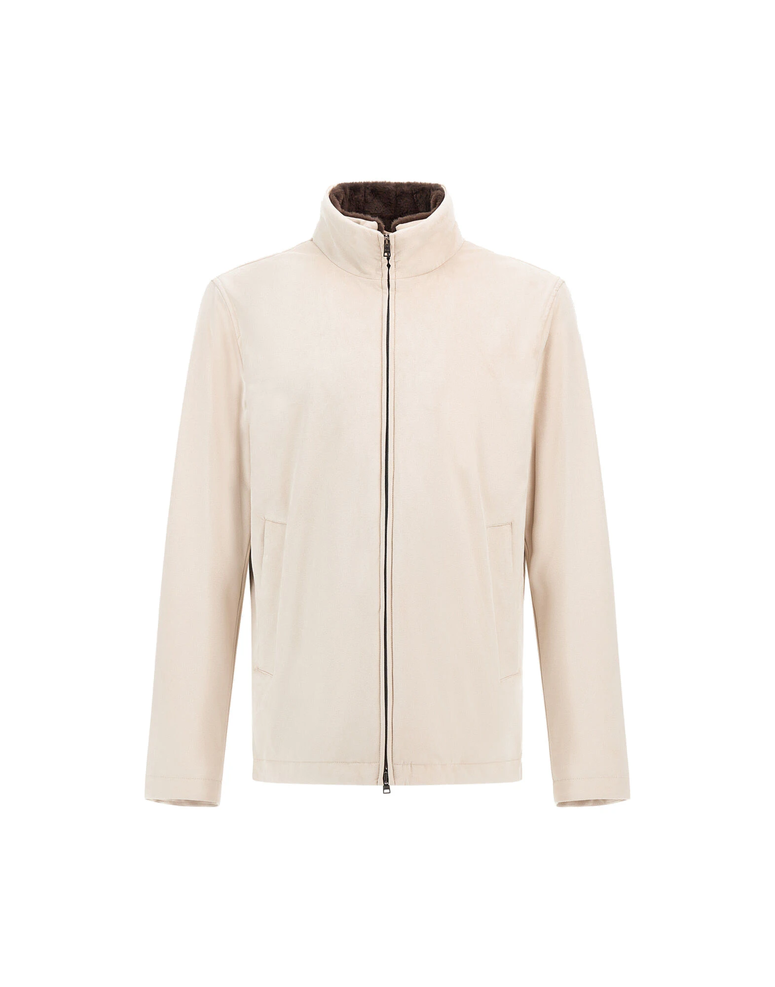 Herno Ice Resort Bomber Jacket in Suede-Effect Microfibre and Light Faux Fur Herno Ice Resort Bomber Jacket in Suede-Effect Microfibre and Light Faux Fur | Men's Jackets | Luxury Shoes