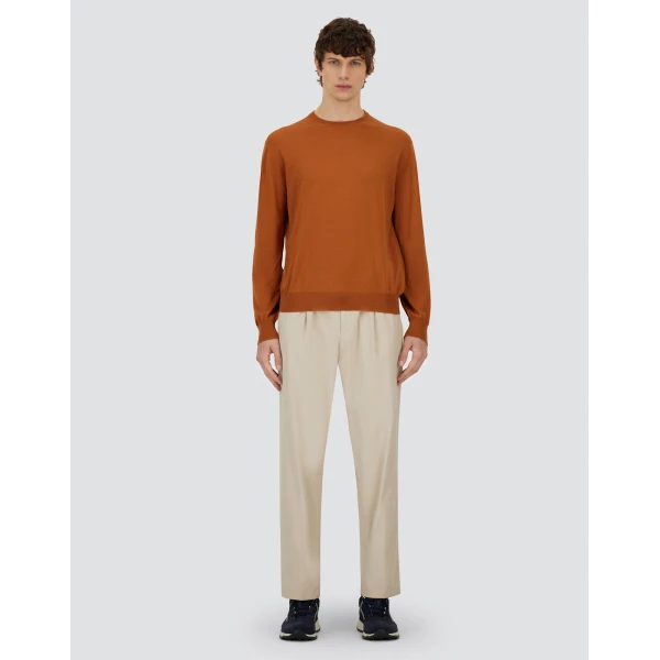 Herno Ice Resort Trousers in Suede-Effect Microfibre | Men's Trousers | Luxury Shoes 
