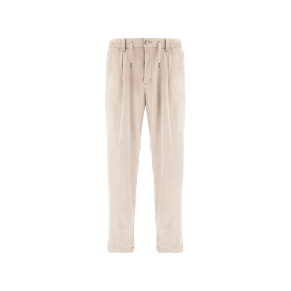Herno Ice Resort Trousers in Suede-Effect Microfibre | Men's Trousers | Luxury Shoes 