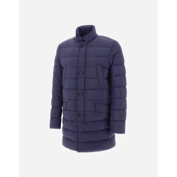 Herno Il Cappotto in Blue | Men's Coats | Luxury Shoes 