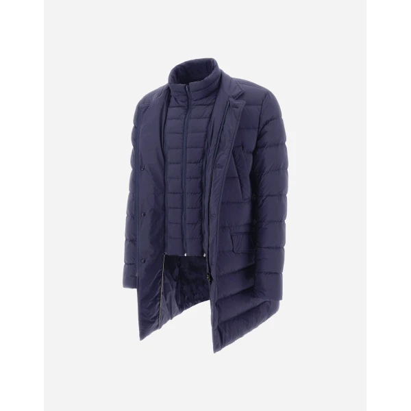 Herno Il Cappotto in Blue | Men's Coats | Luxury Shoes 