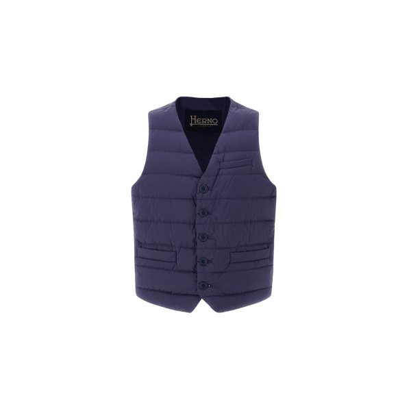 Herno Il Panciotto in Blue | Men's Jackets | Luxury Shoes 