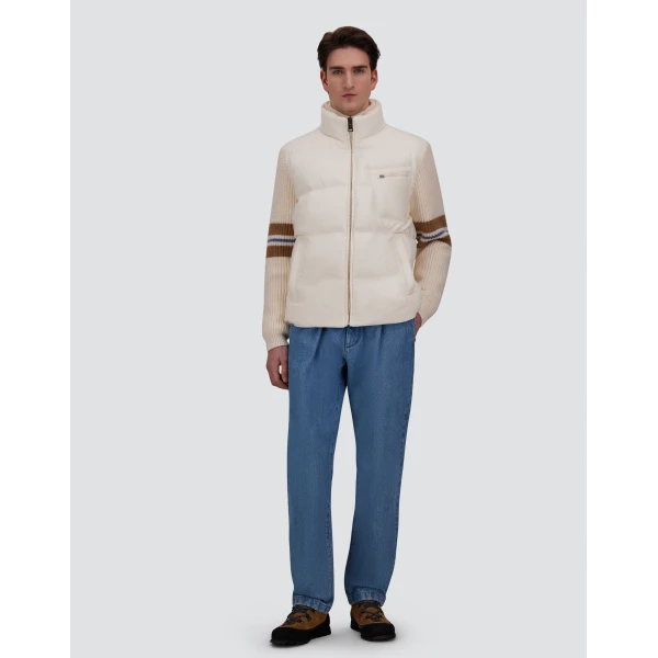 Herno Ivory Jacket in Cashmere, Silk and Nylon with Iridescent Effect | Men's Jackets | Luxury Shoes 