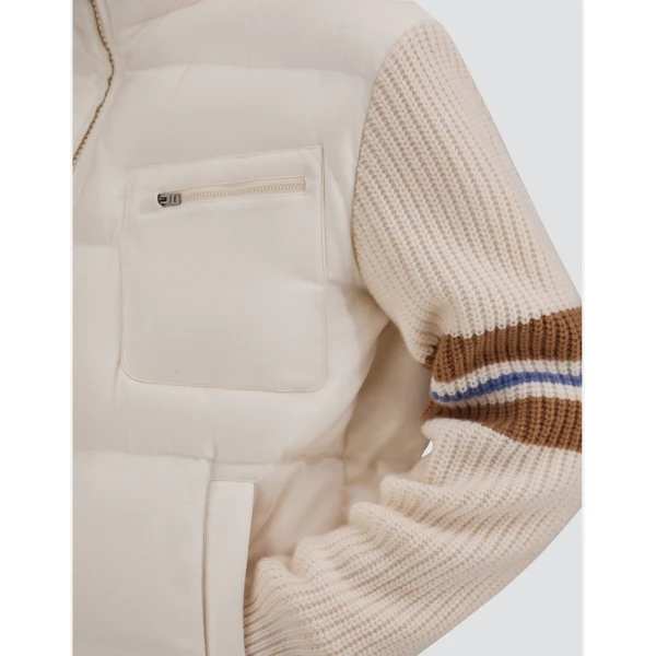Herno Ivory Jacket in Cashmere, Silk and Nylon with Iridescent Effect | Men's Jackets | Luxury Shoes 