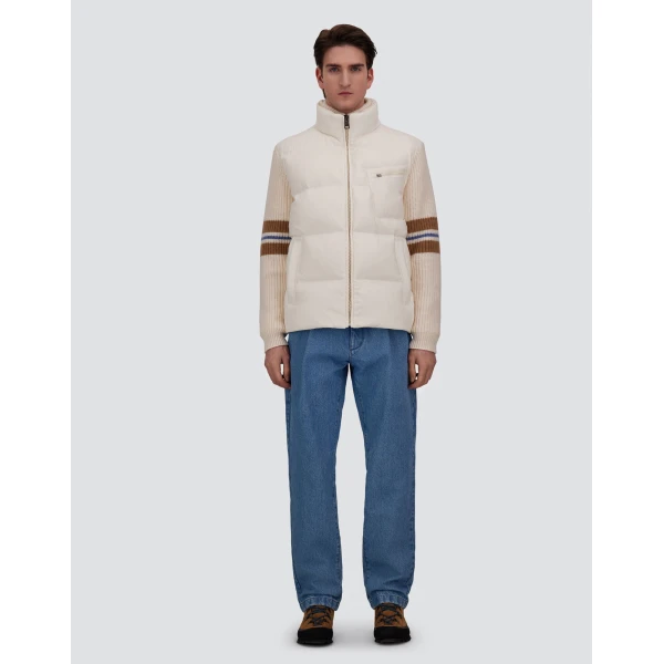 Herno Ivory Jacket in Cashmere, Silk and Nylon with Iridescent Effect | Men's Jackets | Luxury Shoes 