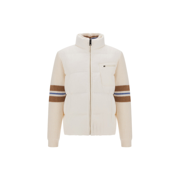 Herno Ivory Jacket in Cashmere, Silk and Nylon with Iridescent Effect | Men's Jackets | Luxury Shoes 