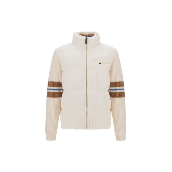 Herno Ivory Jacket in Cashmere, Silk and Nylon with Iridescent Effect | Men's Jackets | Luxury Shoes 