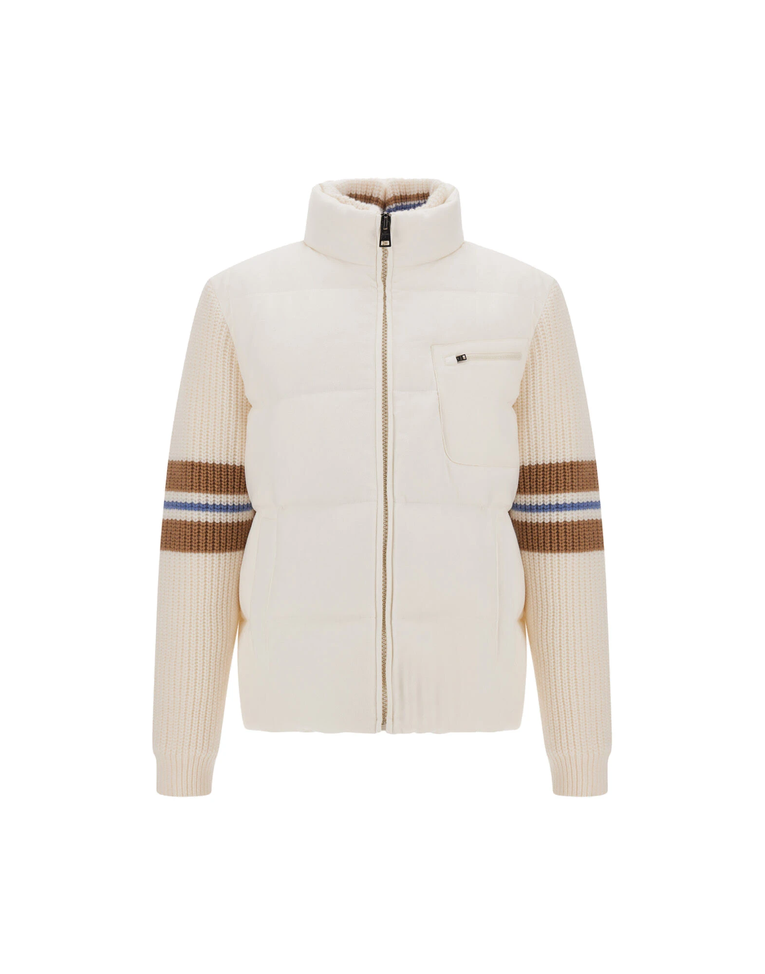 Herno Ivory Jacket in Cashmere, Silk and Nylon with Iridescent Effect Herno Ivory Jacket in Cashmere, Silk and Nylon with Iridescent Effect | Men's Jackets | Luxury Shoes