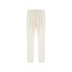 Herno Ivory Resort Trousers in Wool-Blend Melange Flannel | Men's Trousers | Luxury Shoes 