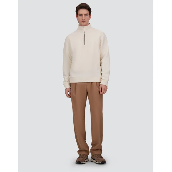 Herno Ivory Sweatshirt in Cotton and Wool | Men's Sweatshirts | Luxury Shoes 