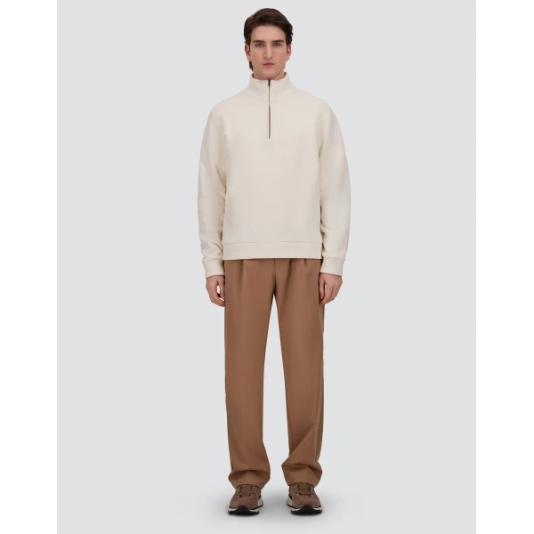 Herno Ivory Sweatshirt in Cotton and Wool | Men's Sweatshirts | Luxury Shoes 