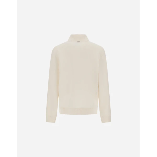 Herno Ivory Sweatshirt in Cotton and Wool | Men's Sweatshirts | Luxury Shoes 