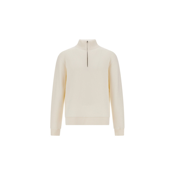 Herno Ivory Sweatshirt in Cotton and Wool | Men's Sweatshirts | Luxury Shoes 