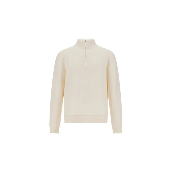 Herno Ivory Sweatshirt in Cotton and Wool | Men's Sweatshirts | Luxury Shoes 