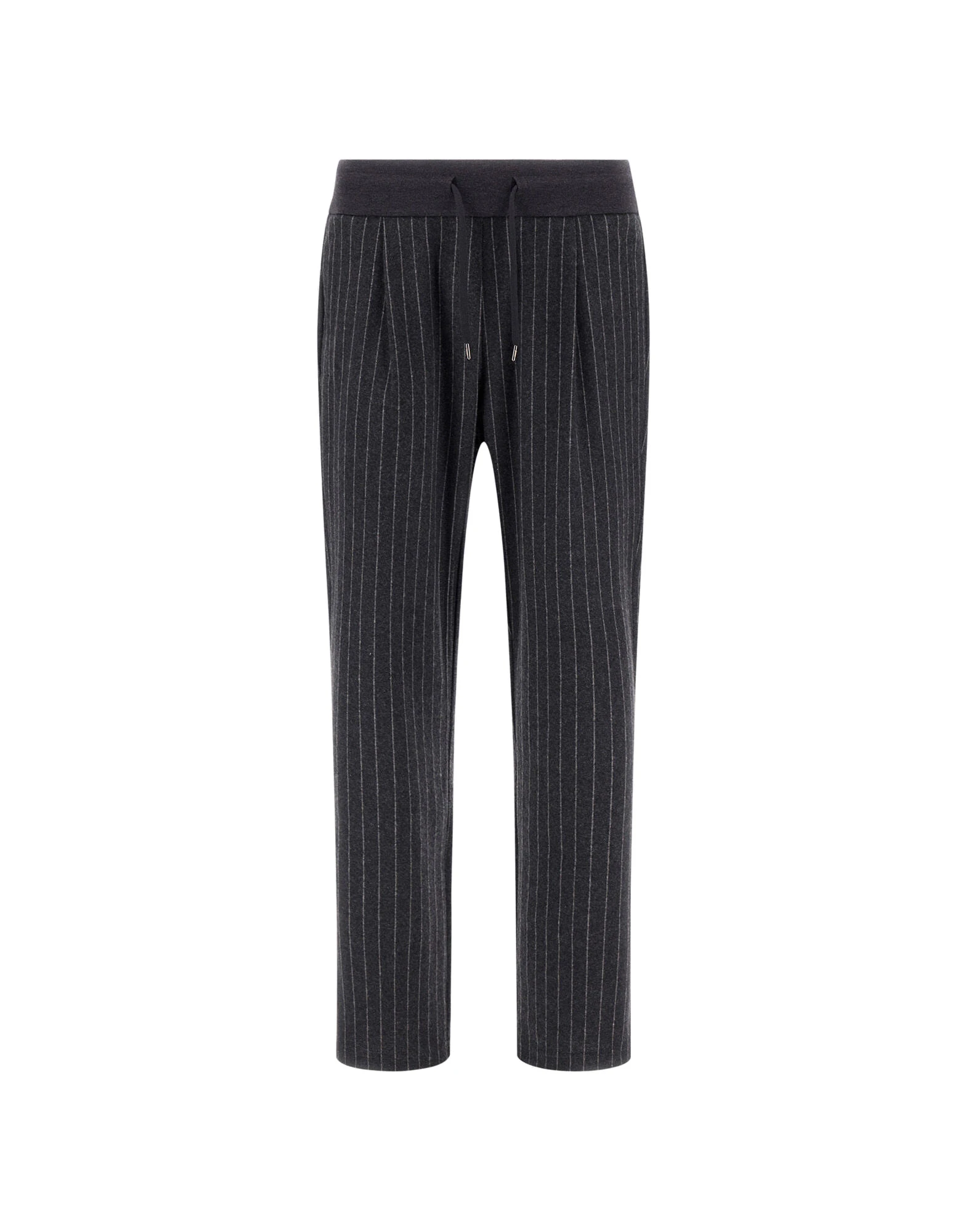 Herno Jacquard Fabric Trousers with Pinstripe Pattern in Iron Herno Jacquard Fabric Trousers with Pinstripe Pattern in Iron | Men's Trousers | Luxury Shoes