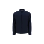 Herno Jersey Crepe Polo Shirt in Navy Blue | Men's T-Shirts and Polos | Luxury Shoes 