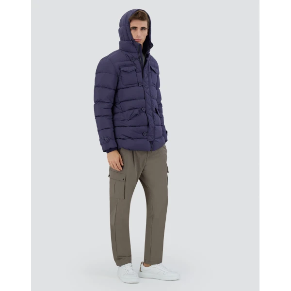 Herno L'Eskimo in Blue | Men's Coats | Luxury Shoes 