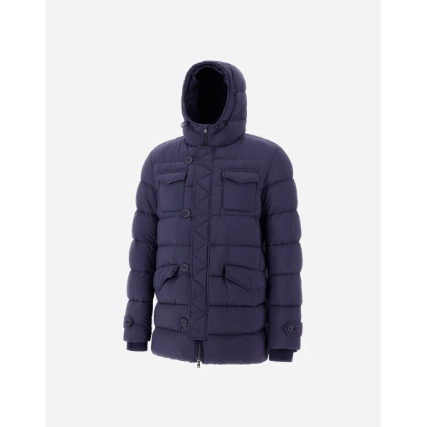 Herno L'Eskimo in Blue | Men's Coats | Luxury Shoes 