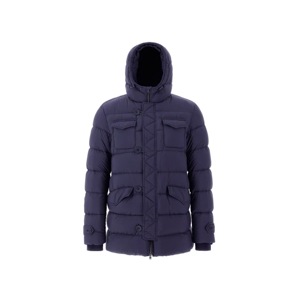 Herno L'Eskimo in Blue | Men's Coats | Luxury Shoes 