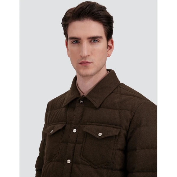 Herno La Camicia in Light Military | Men's Jackets | Luxury Shoes 