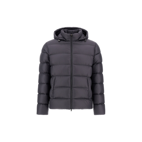 Herno La Giacca Hooded Down Jacket in Anthracite | Men's Jackets | Luxury Shoes 