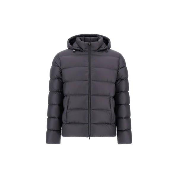 Herno La Giacca Hooded Down Jacket in Anthracite | Men's Jackets | Luxury Shoes 