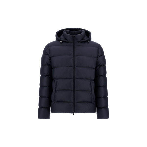 Herno La Giacca Hooded Down Jacket in Blue | Men's Jackets | Luxury Shoes 