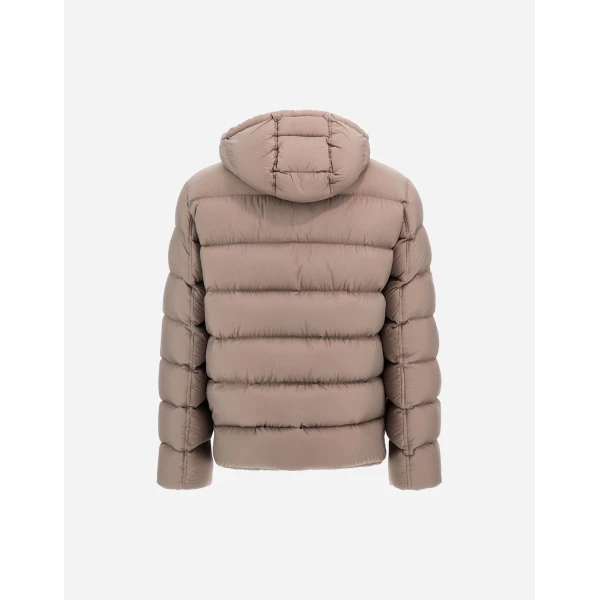 Herno La Giacca Hooded Down Jacket in Light Taupe | Men's Jackets | Luxury Shoes 