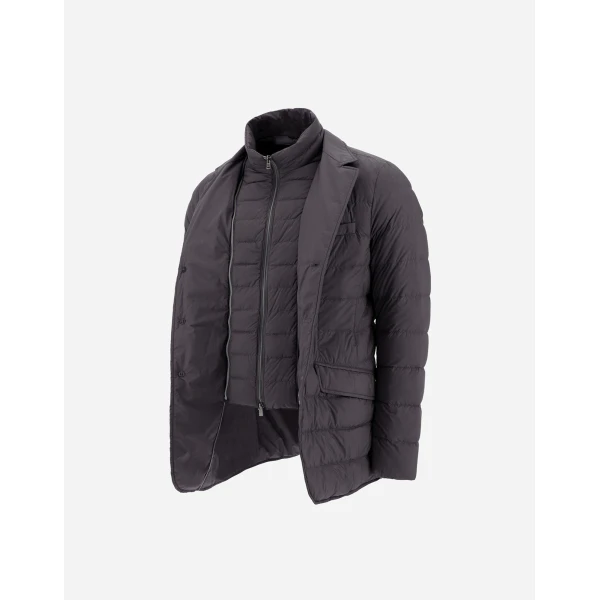 Herno La Giacca Padded Blazer in Anthracite | Men's Jackets | Luxury Shoes 