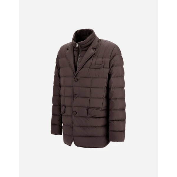 Herno La Giacca Padded Blazer in Dark Brown | Men's Jackets | Luxury Shoes 
