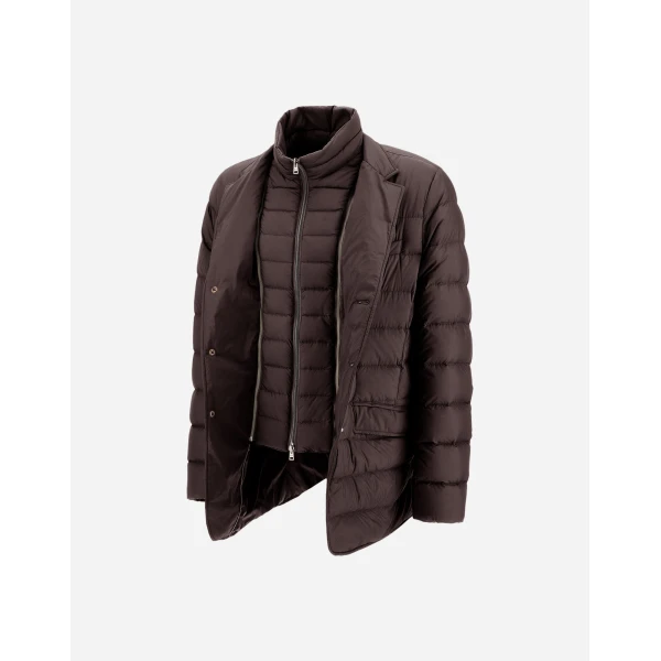 Herno La Giacca Padded Blazer in Dark Brown | Men's Jackets | Luxury Shoes 