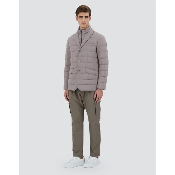 Herno La Giacca Padded Blazer in Light Grey | Men's Jackets | Luxury Shoes 