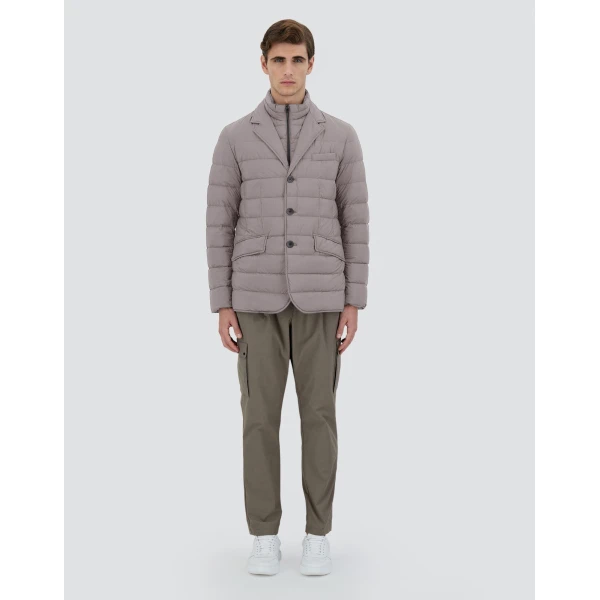Herno La Giacca Padded Blazer in Light Grey | Men's Jackets | Luxury Shoes 